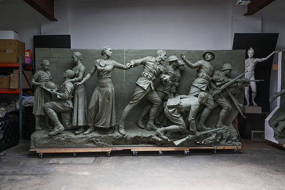 The first panel of A Soldier's Journey
