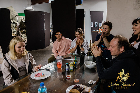 Birthday lunch in the studio Feb 2022